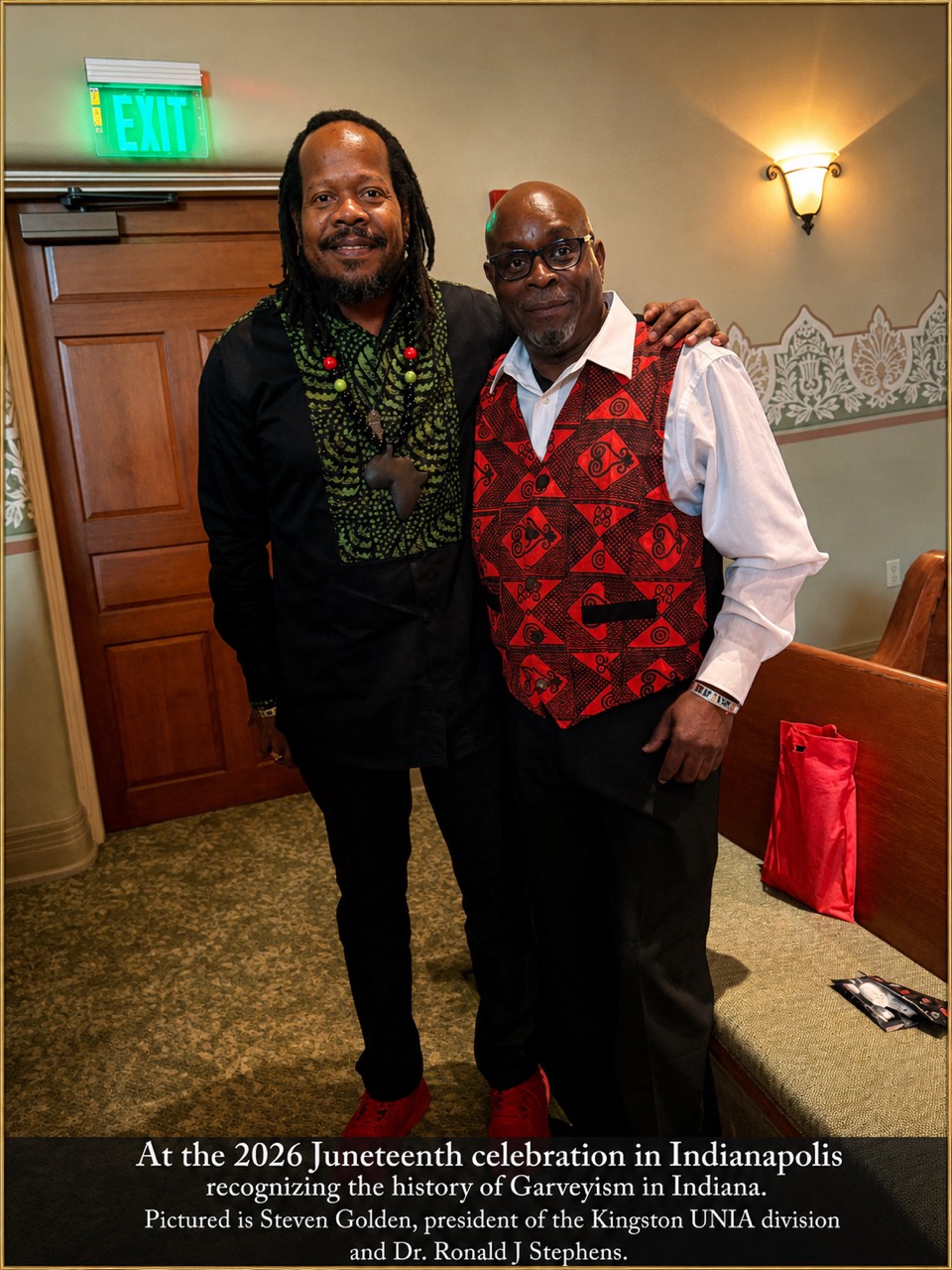 Steven Golden and Dr. Ronald J. Stephens at the 2026 Juneteenth celebration in Indianapolis
